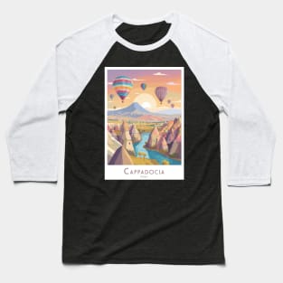 Travel Vintage Retro Poster Enchanting Cappadocia Sunset Baseball T-Shirt